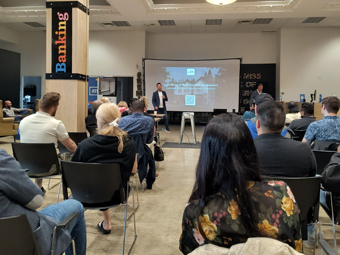 Brian Banks presenting at the EREIA meetup, June 10, 2026